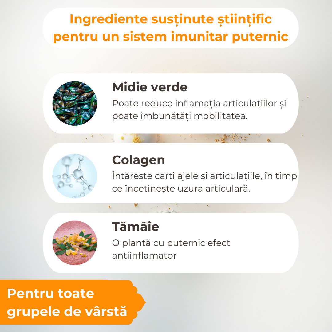 Protector hipoalergenic pentru articulații și întăritor de cartilaj