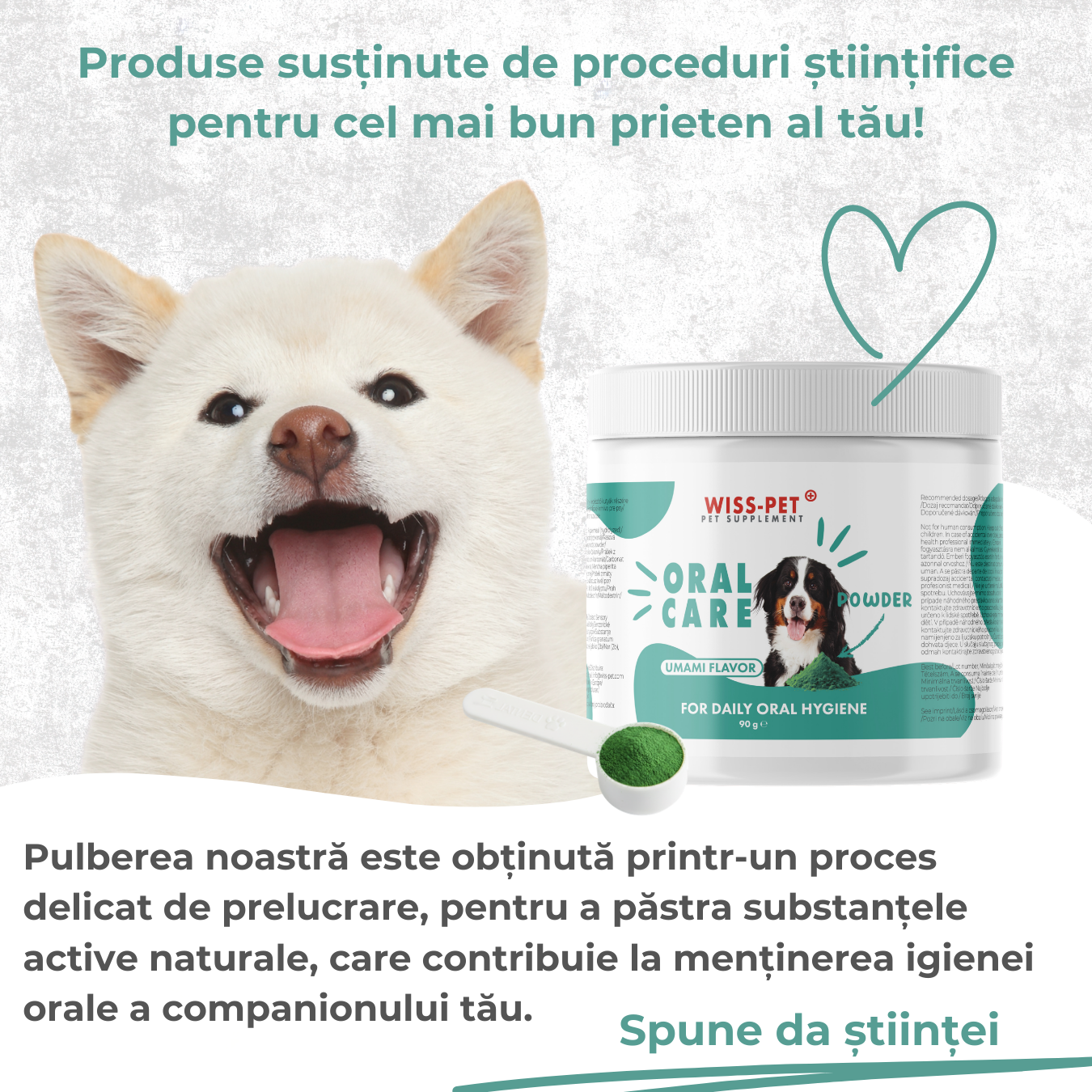 Pudră dentară pentru câini